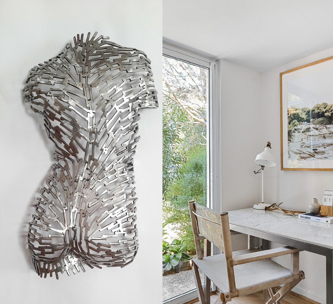 Metal Torso Wall Sculpture Wall Art Life Size Wall Art Etsy