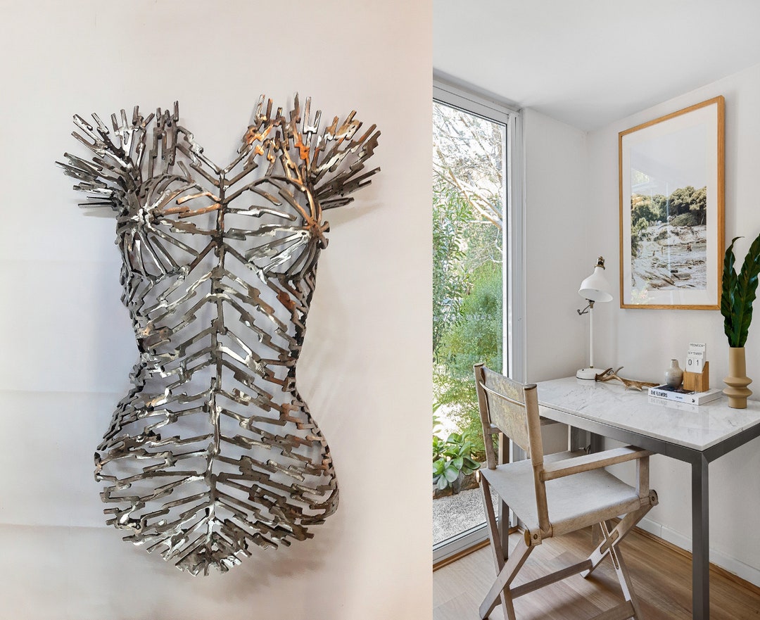 Metal Torso Wall Sculpture Wall Art Life Size Wall Art Etsy