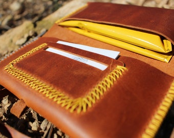 Handmade Leather Tobacco Pouch, Rolling Tobacco Case