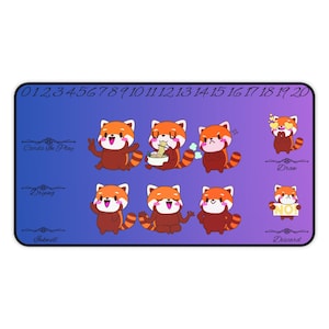 Kaartspel mtg Card Red Panda speelmat Turning Red speelmat voor tcg ccg bureau matten lorcana TCG accessoires speelmat Geschenken voor Gamer