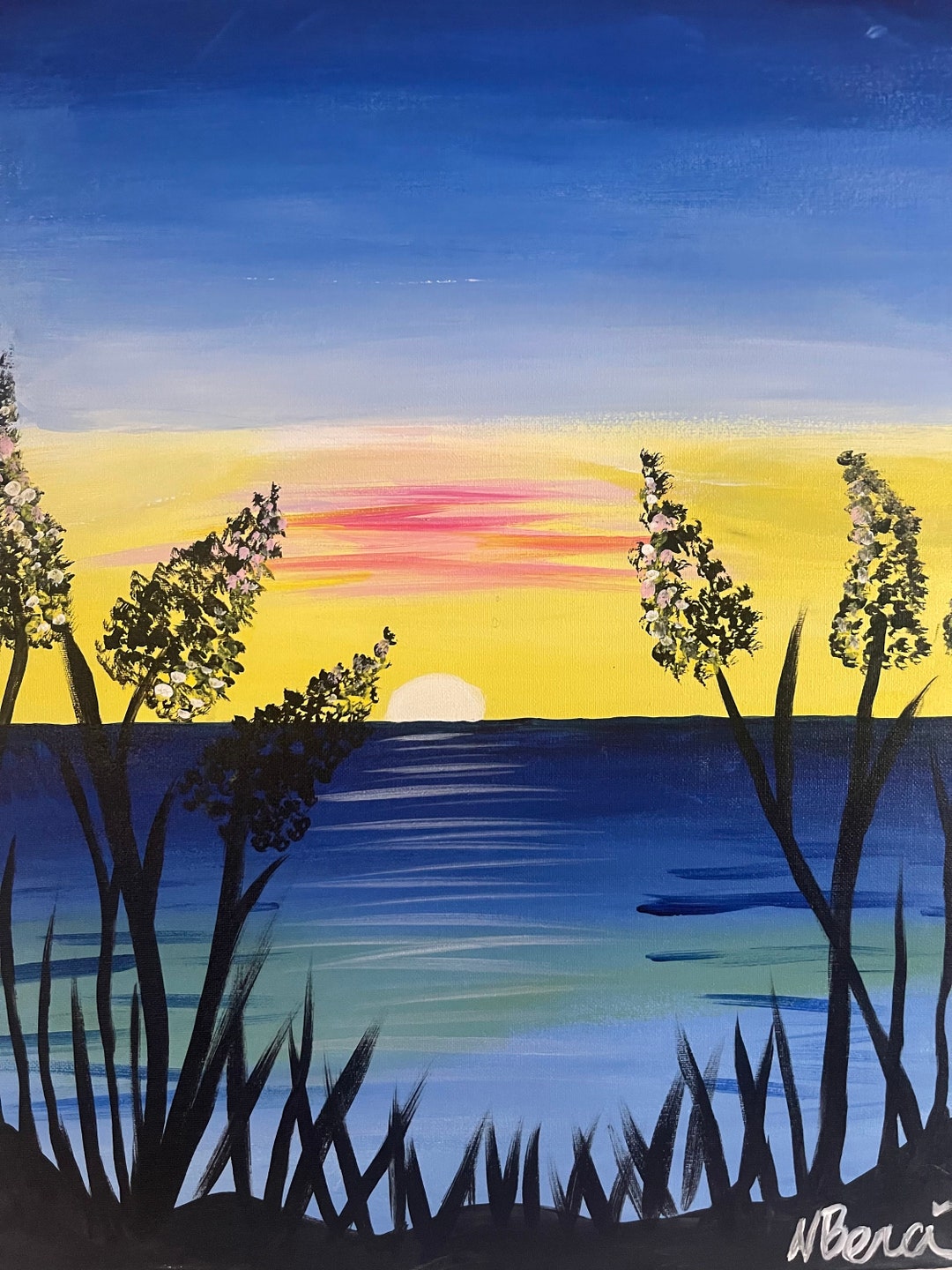 Commission Custom Acrylic Painting Acrylic Portrait Painting Etsy