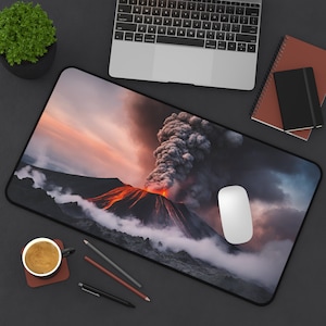 Card game mtg Card playmat for tcg ccg Desk Mat Volcano Mouse Pad Keyboard Mat Computer Mousepad Accessory Mystical Gaming Desk pad Desk mat