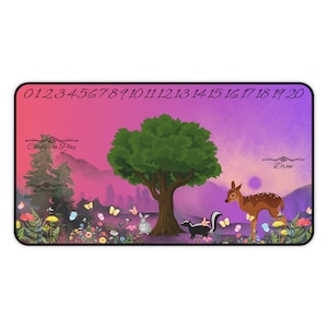 Kaartspel mtg Card Bambi speelmat Bambi speelmat voor tcg ccg bureaumatten lorcana TCG accessoires speelmat Cadeau voor Gamer Forest Speelmat