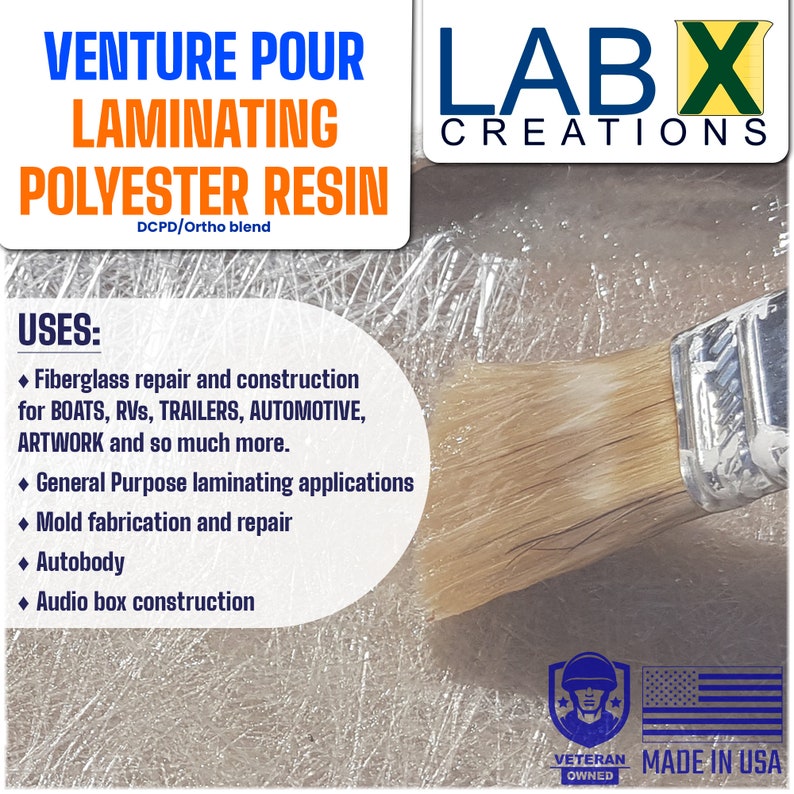 VP PREMIUM 1-5G Polyester RESIN 1-5 Gallon MekP Hardener, Non-Tacky Finish laminating fiberglass cloth,biaxle,matBoat,RVs,Parts Casting image 3