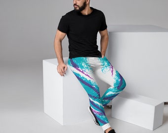 Retro Jazz Joggers – Golf Vintage 90s Soft Cotton-Feel Fabric, Slim Fit with Pockets and Cuffed Legs for Comfort and Style