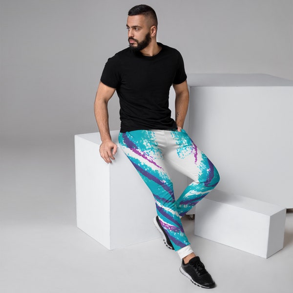 Retro Jazz Joggers – Golf Vintage 90s Soft Cotton-Feel Fabric, Slim Fit with Pockets and Cuffed Legs for Comfort and Style