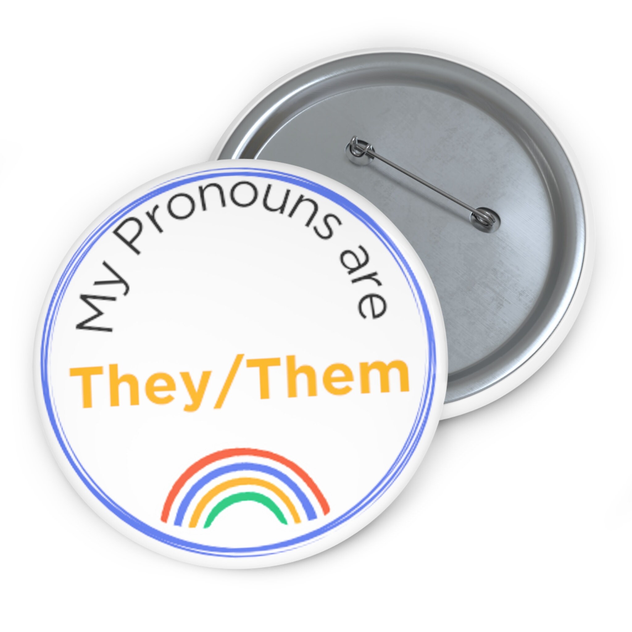 My Pronouns Are THEY/THEM Pin They Them Nonbinary Pin Etsy