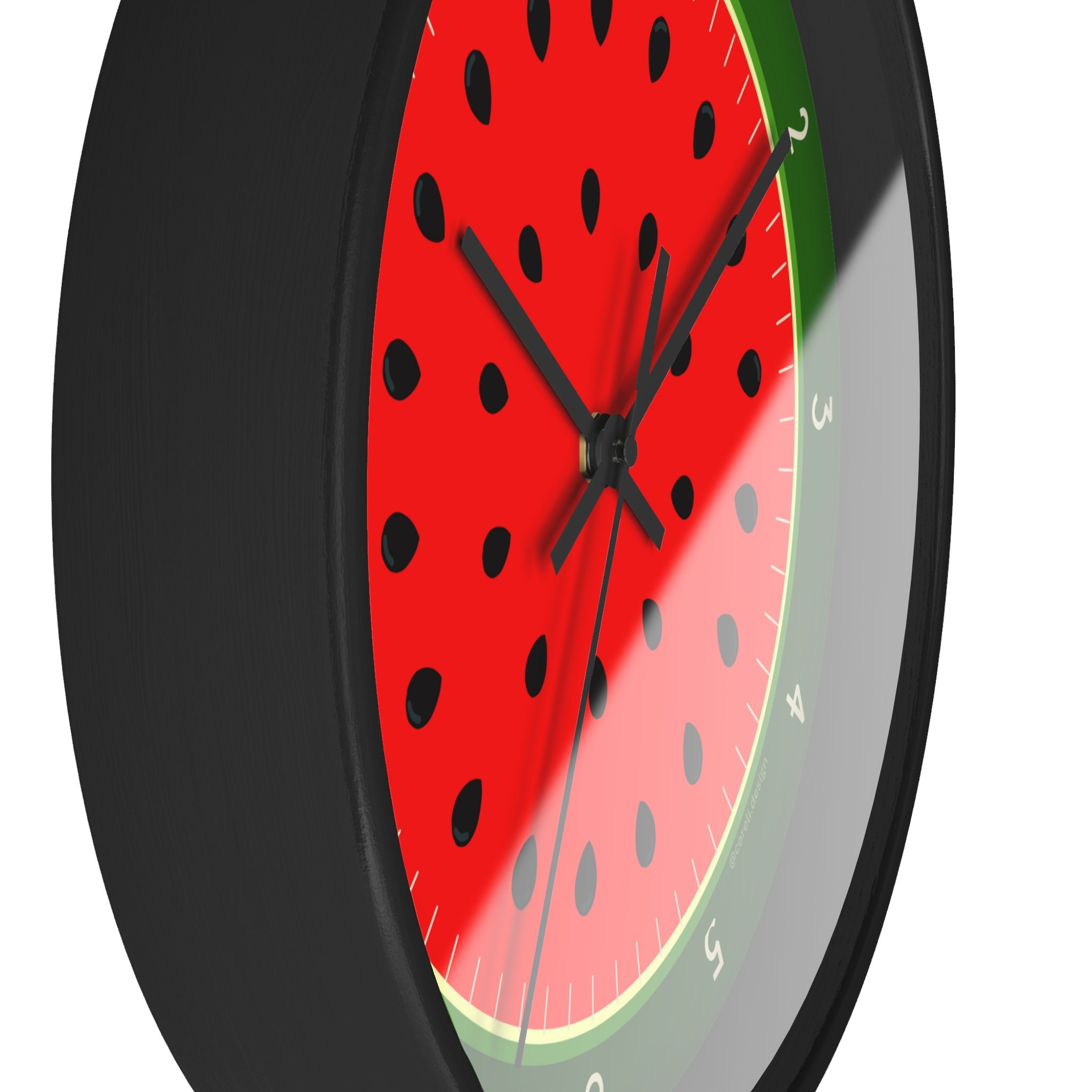 Watermelon Clock Funky Wall Clock Wall Clock Art Fruit Etsy