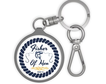 Fisher of Men Keyring Tag / Key Fob / Faith Gifts / Christianity / Bible Qoutes / Scripture