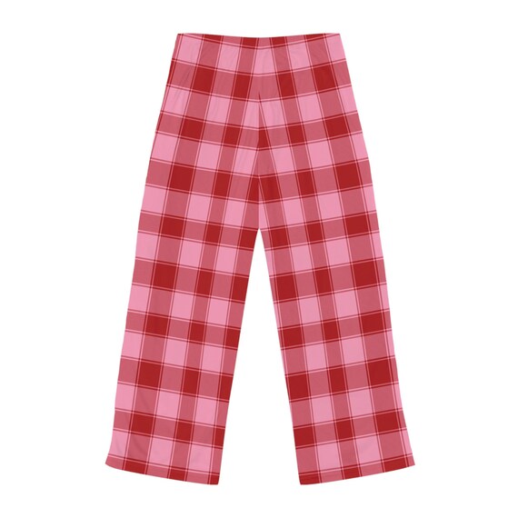 Buffalo Plaid Pajama Pants Pjs Red Black PJS Check Print Pyjamas Gifts for Her Festive Womens Seasonal Holiday Wear Etsy