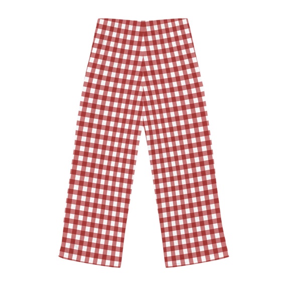 Check Pajama Pants Plaid Pjs Red White PJS Pyjamas Gifts for Her Womens Mix N Match Family Holiday Wear Christmas Eve Outfit Etsy
