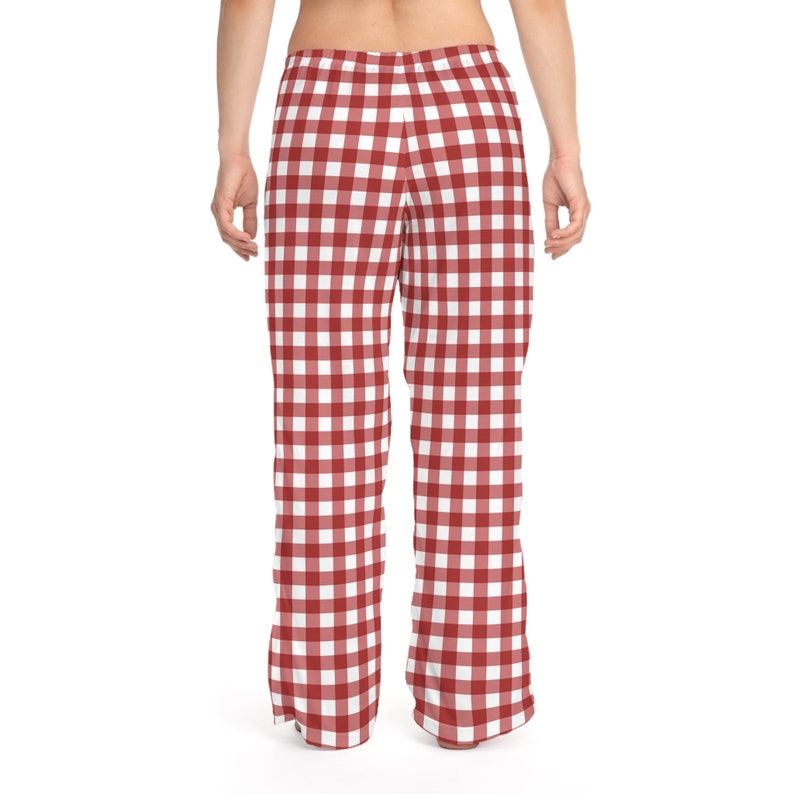 Gingham Pajama Pants Plaid Pjs Red & White PJS Check Etsy