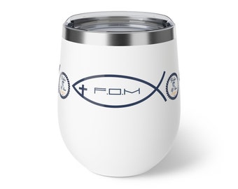 Fisher of Men Copper Vacuum Insulated Cup, 12oz / Christian Gifts / Faith / Travel Cup