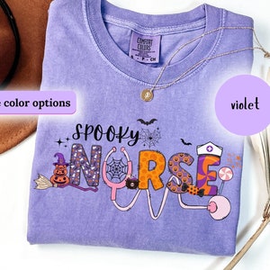 ハロウィンナースTシャツ、ハロウィンNICUシャツ、かわいいナースハロウィンTシャツ、看護学生Tシャツ、看護師へのハロウィンギフト
