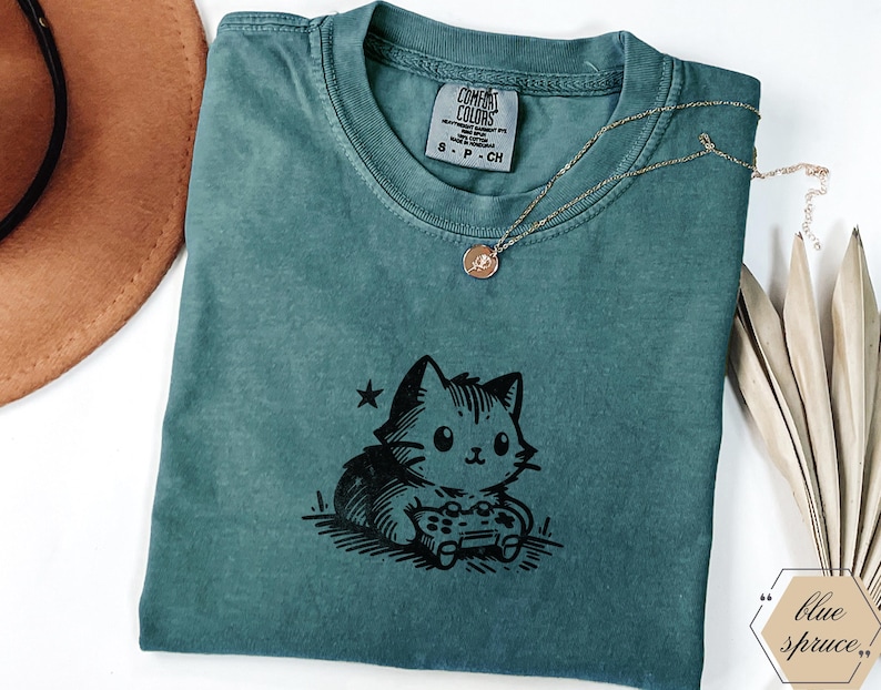 Gamer Cat Shirt, Gamer Shirt, Funny Gamer Shirt, Gift for Gamer Husband image 5