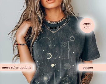 Celestial Shirt, Astrology Shirt, Spiritual Shirt, Aesthetic Shirt, Moon Shirt, Mystical Shirt, Moon Phase Shirt, Astronomy Shirt, Retro Tee