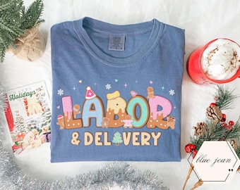 Chemise de Noël de travail et d'accouchement, cadeau d'infirmière de travail et d'accouchement, chemise d'oie d'infirmière