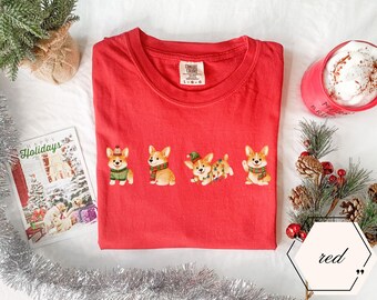 Camisa Corgi, regalo navideño de Corgi, camisa de mamá Corgi, Comfort Colors Corgi