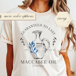 Retro Hanukkah Shirt, Happy Hanukkah, Jewish Saying, Holiday T-shirt, Religious Shirt For Jewish Holiday, Hanukkah Gift Ideas, Maccabee Oil
