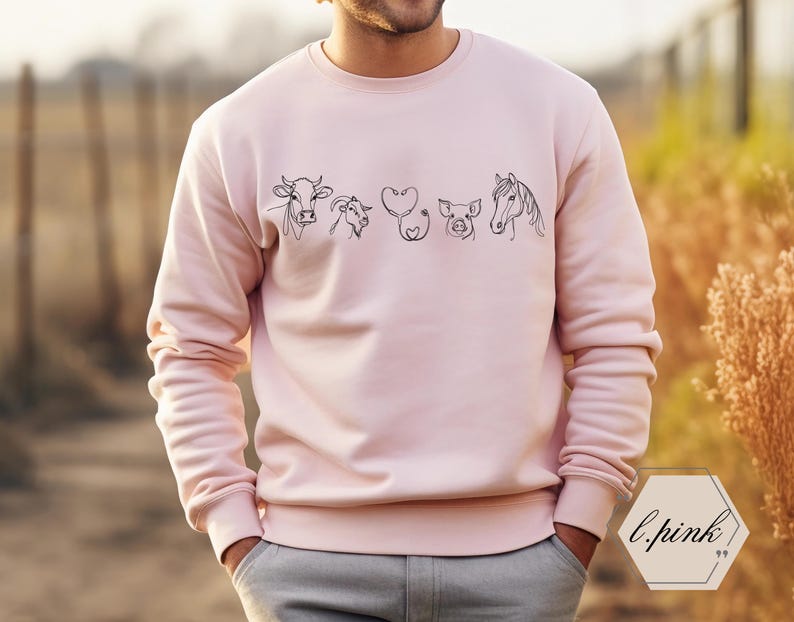 Sweatshirt dierenarts dierenarts, ronde hals dierenarts, cadeau dier arts, cadeau dierenarts, cadeau dierenarts receptioniste, sweatshirt diergeneeskunde afbeelding 4