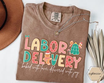 Chemise de Noël d'infirmière de livraison, Chemise de Noël de travail et d'accouchement, Chemise d'infirmière de travail et d'accouchement