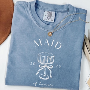Maid of Honor Shirt, Maid of Honor Shirt for Her, Bridesmaid Shirt, Bridal Gifts, Wedding Gift, Team Bride Matching Tshirt Gifts
