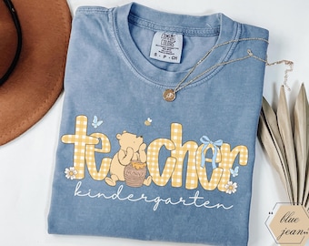 Comfort Colors Kindergarten Teacher, Custom Kindergarten Teacher Shirt