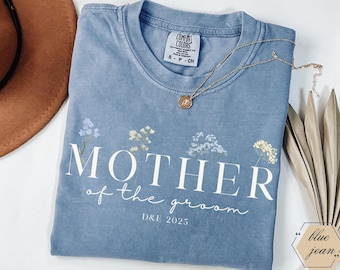 Custom Mother of the Bride, Mother of the Groom, Personalized Mom of Bride Shirt, Custom Wedding Date, Bridal Shower Gift
