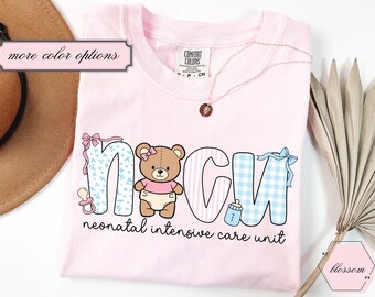 Camisetas bonitas para la UCIN, regalos para enfermeras de la UCIN, unidad de cuidados intensivos neonatales