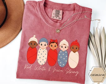 Nicu 4th of July Tshirt, Nicu Nurse Gifts, Comfort Colors Nicu