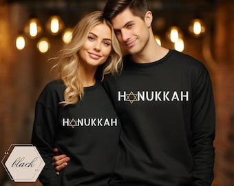 Suéter retro de Hanukkah, Feliz Hanukkah, Dicho judío, Sudadera festiva, Sudadera religiosa para la festividad judía, Ideas de regalos para Hanukkah