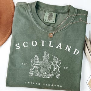 Schottland Tshirt, Vereinigtes Königreich Shirt, Rundhalsausschnitt Schottland, passende Geschenke Familienausflug, Edinburgh Souvenir, Schottland Geschenk für schottischen Liebhaber