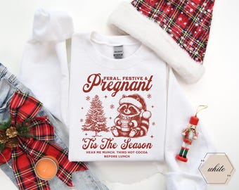 Christmas Pregnancy Announcement Sweatshirt, Christmas Maternity Sweatshirt, Mother To Be Gift, Expecting Sweatshirt