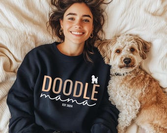 Doodle Mama Sweatshirt, Golden Doodle Sweatshirt, Doodle Dog Shirt, Doodle Dog Gift For Her, Custom Doodle Mama Sweater
