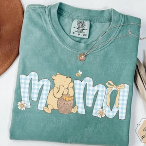 Mama Bear Shirt, Comfort Colors Mama t shirt, Mum to be Gift image 3