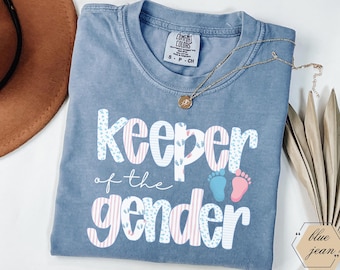Keeper of the Gender Shirt , Gender Reveal Party Shirts, Gender Keeper Shirt, Team Boy Team Girl, Baby Announcement Shirt, New Aunty Gift