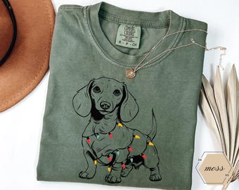 Christmas Dachshund Shirt, Doxie Mom Shirt, Gift for Wiener Dog Lover, Dachshund Gift