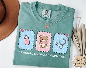 Camiseta de enfermera de la UCIN, Unidad de Cuidados Intensivos Neonatales, Camisetas lindas de la UCIN