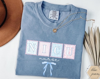 Floral Nicu Shirt, Nicu Nurse Shirt, Nicu Nurse Comfort Color