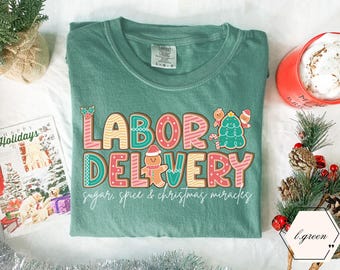 Chemise d'infirmière de travail et d'accouchement, chemise de Noël de travail et d'accouchement, chemise de Noël d'infirmière d'accouchement