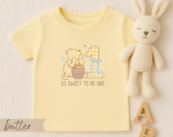 Winnie de Poeh-verjaardagsshirt, t-shirt verjaardag jongen, shirts eerste verjaardag meisje
