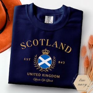 Scotland Tshirt, United Kingdom Shirt, Crewneck Scotland, Matching Gifts Family Trip, Edinburgh Souvenir, Scotland Gift for Scottish Lover