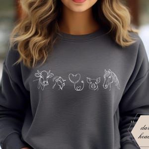 Sweatshirt dierenarts dierenarts, ronde hals dierenarts, cadeau dier arts, cadeau dierenarts, cadeau dierenarts receptioniste, sweatshirt diergeneeskunde afbeelding 2