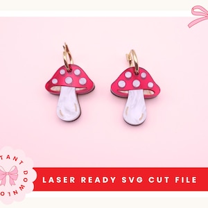 Mushroom Earrings SVG