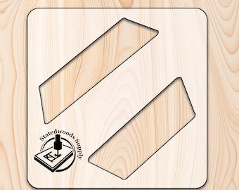Recessed Rectangular Handle Cutting/Charcuterie Board Router Template | High Quality  Acrylic Laser Cut Woodworking Template
