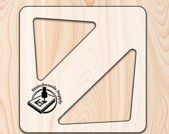 Recessed Triangle Handle Cutting/Charcuterie Board Handle Router Template | High Quality  Acrylic Laser Cut Woodworking Template