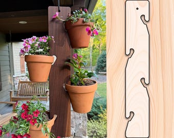 Flower Pot Hanger Template (4 hooks) | High Quality Acrylic Laser Cut Woodworking Template