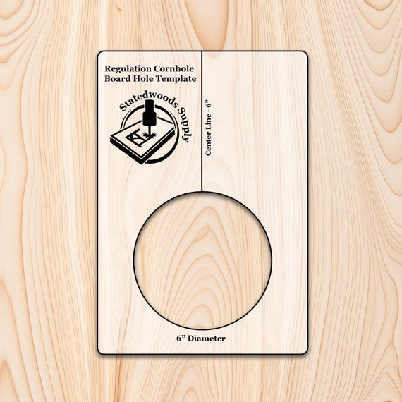 Cornhole Board Hole Layout Jig | High Quality Acrylic Laser Cut Woodworking Template