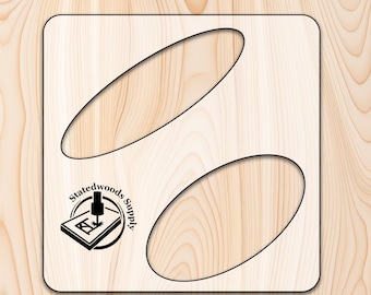 Recessed Oval Handle Cutting/Charcuterie Board Handle Router Template | High Quality  Acrylic Laser Cut Woodworking Template