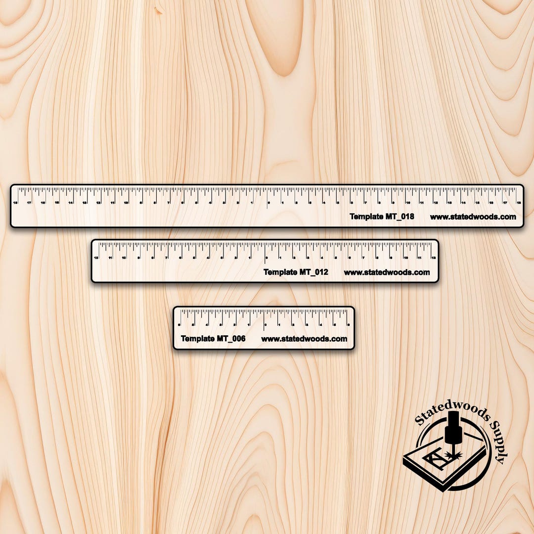 Equal Distance Clear Measuring Ruler Kit (3 Rulers) | Measuring Tool ...
